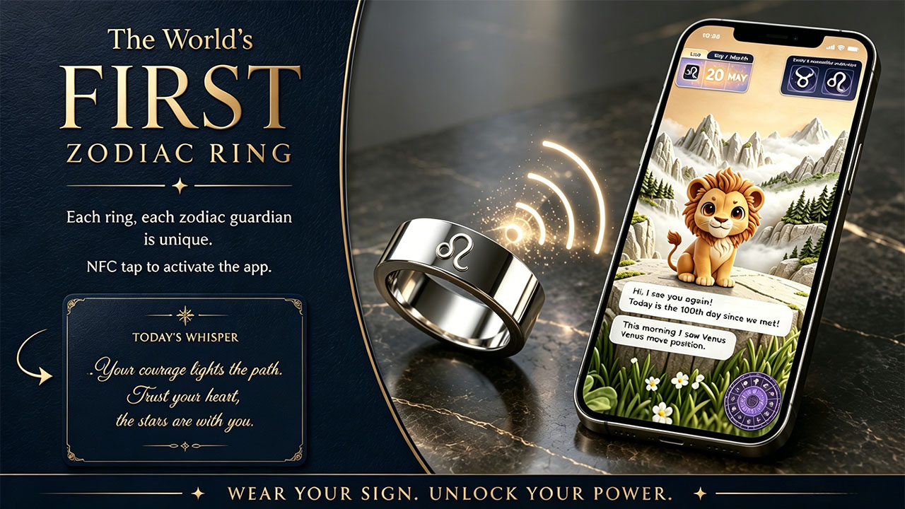 The world's first NFC-powered zodiac ring